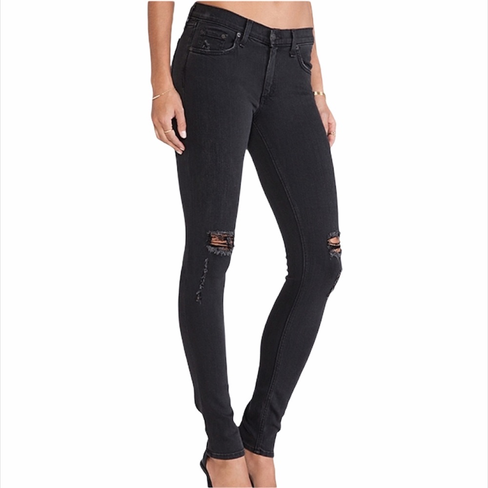 Rag & Bone For Aritzia Skinny Distressed Jeans